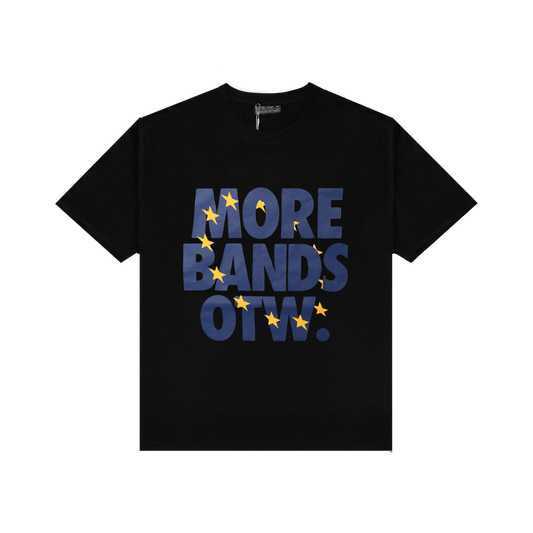 T-SHIRT EURO GANG PLUS DE BANDES (NOIR)