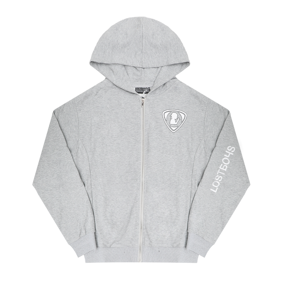MARL GREY SLB ZIP HOODIE