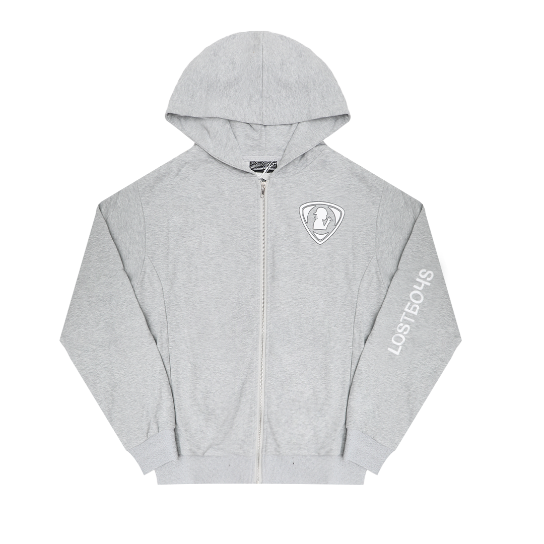 MARL GREY SLB ZIP HOODIE