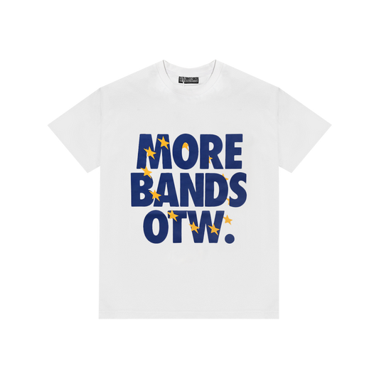 T-SHIRT EURO GANG PLUS DE BANDES (BLANC)