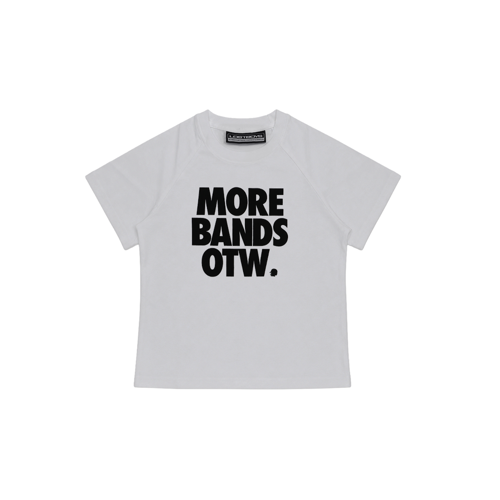MORE BANDS WOMENS CROP WHITE