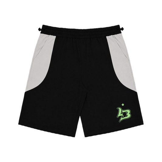 SPORTLIFE LIME BLACK SHORTS
