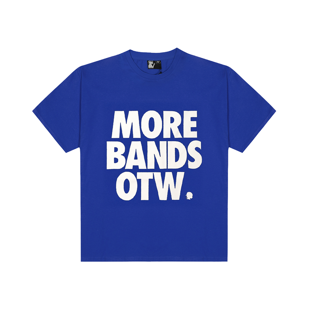 MORE BANDS WHITE ON BLUE