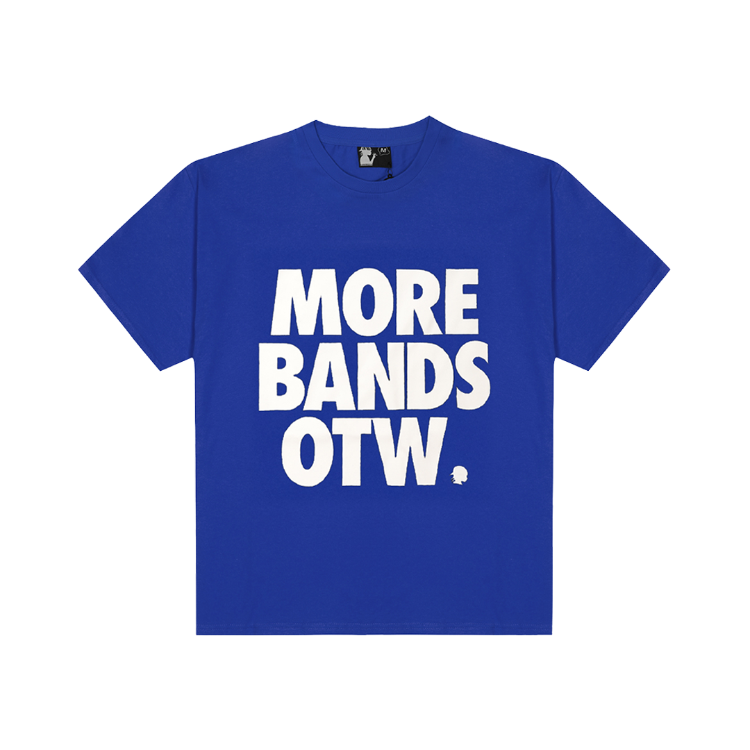 MORE BANDS WHITE ON BLUE
