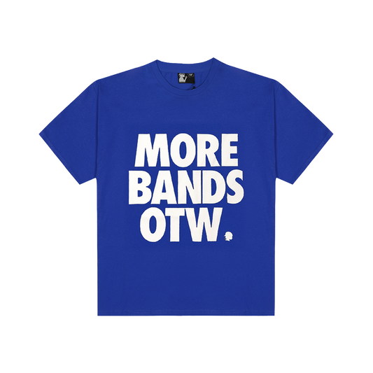 MORE BANDS WHITE ON BLUE
