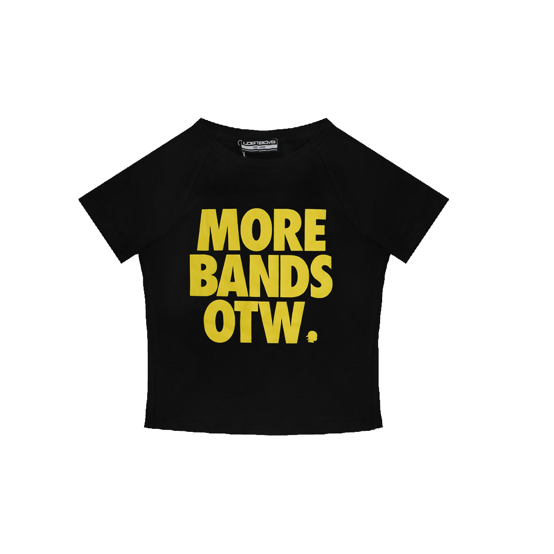 MORE BANDS WOMANS CROP - YELLOW