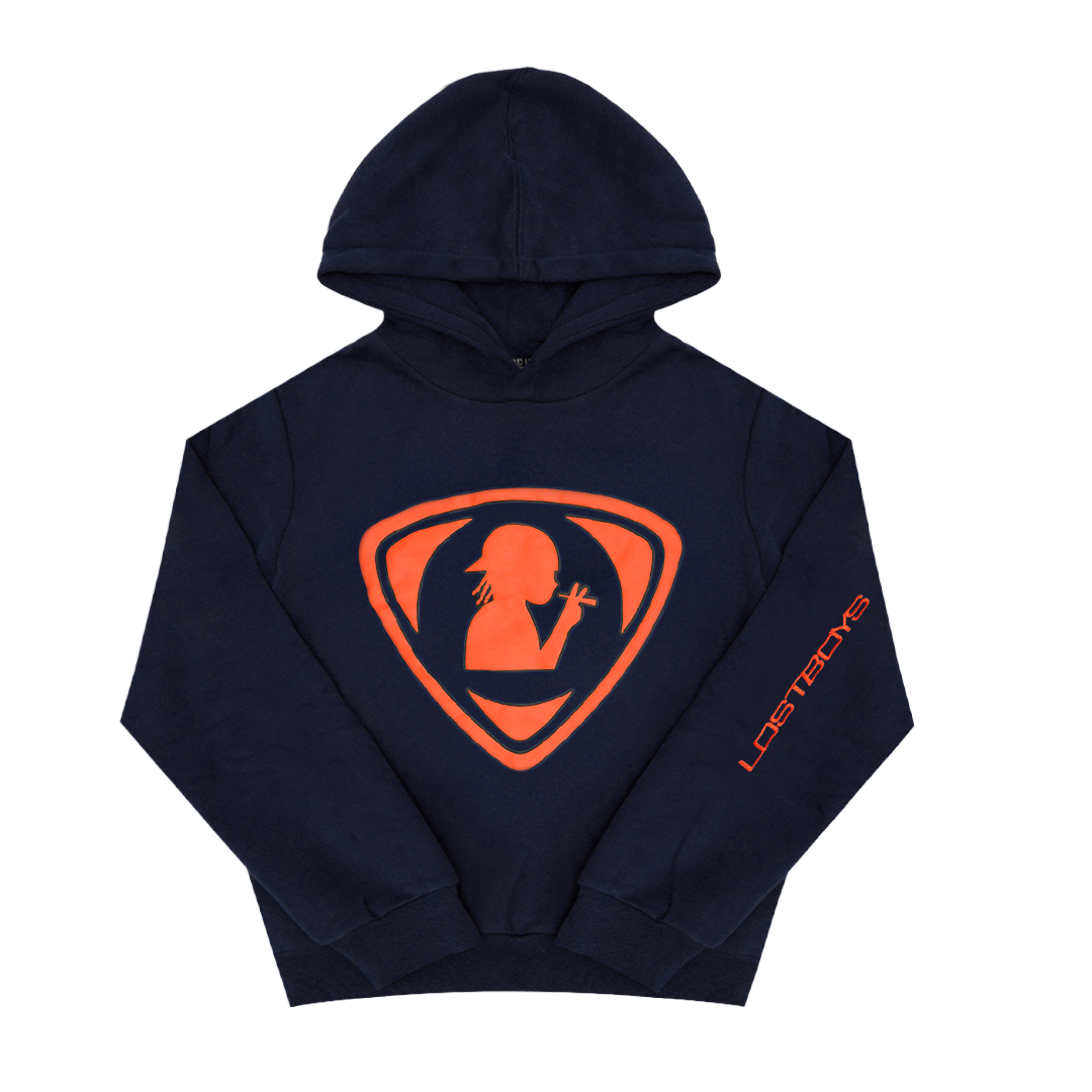 SLB NAVY AND ORANGE HOODIE – Lostboys Channel