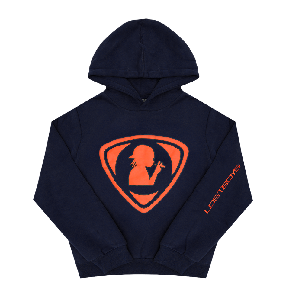 NAVY AND ORANGE SLB HOODIE