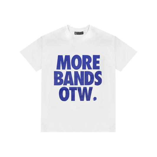 MORE BANDS BLUE ON WHITE