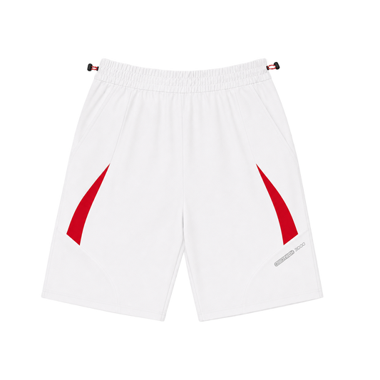 SPORTLIFE WHITE RED SHORTS