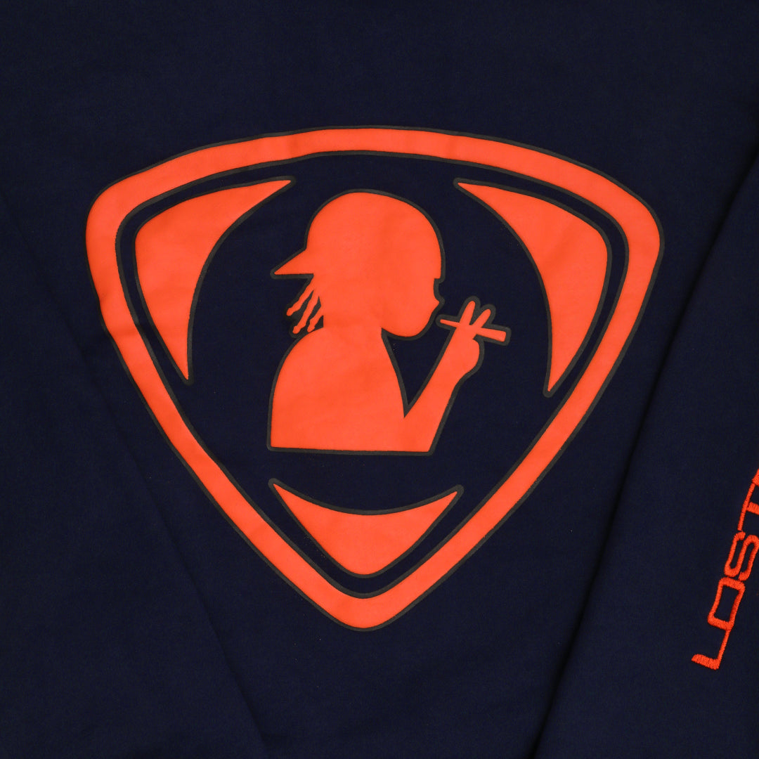 NAVY AND ORANGE SLB HOODIE