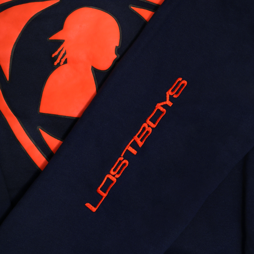 NAVY AND ORANGE SLB HOODIE