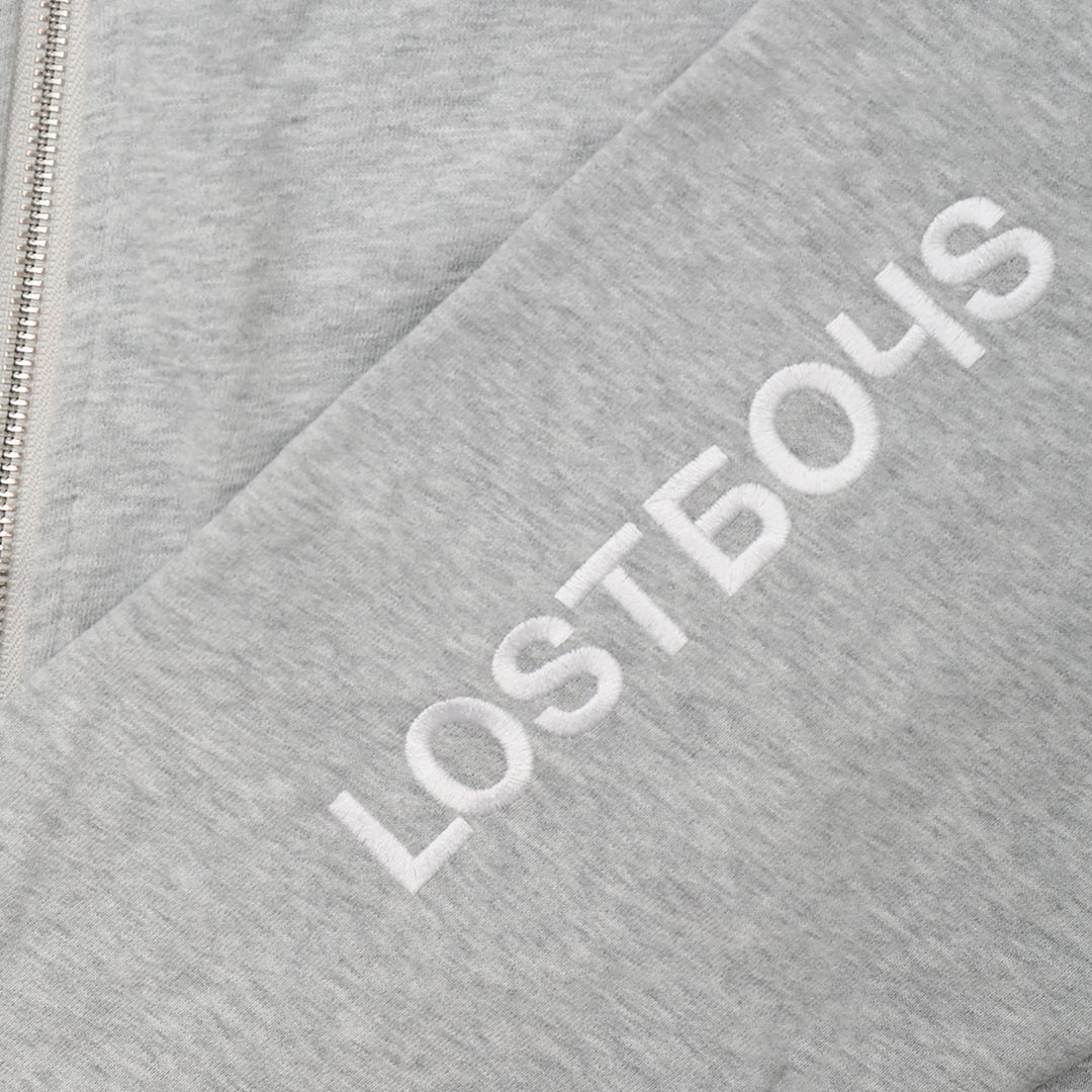 MARL GREY SLB ZIP HOODIE