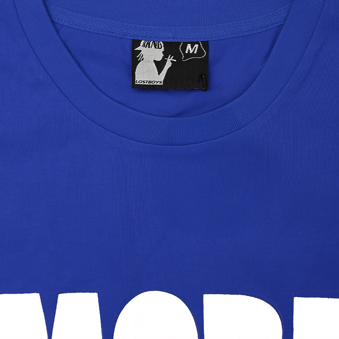 MORE BANDS WHITE ON BLUE