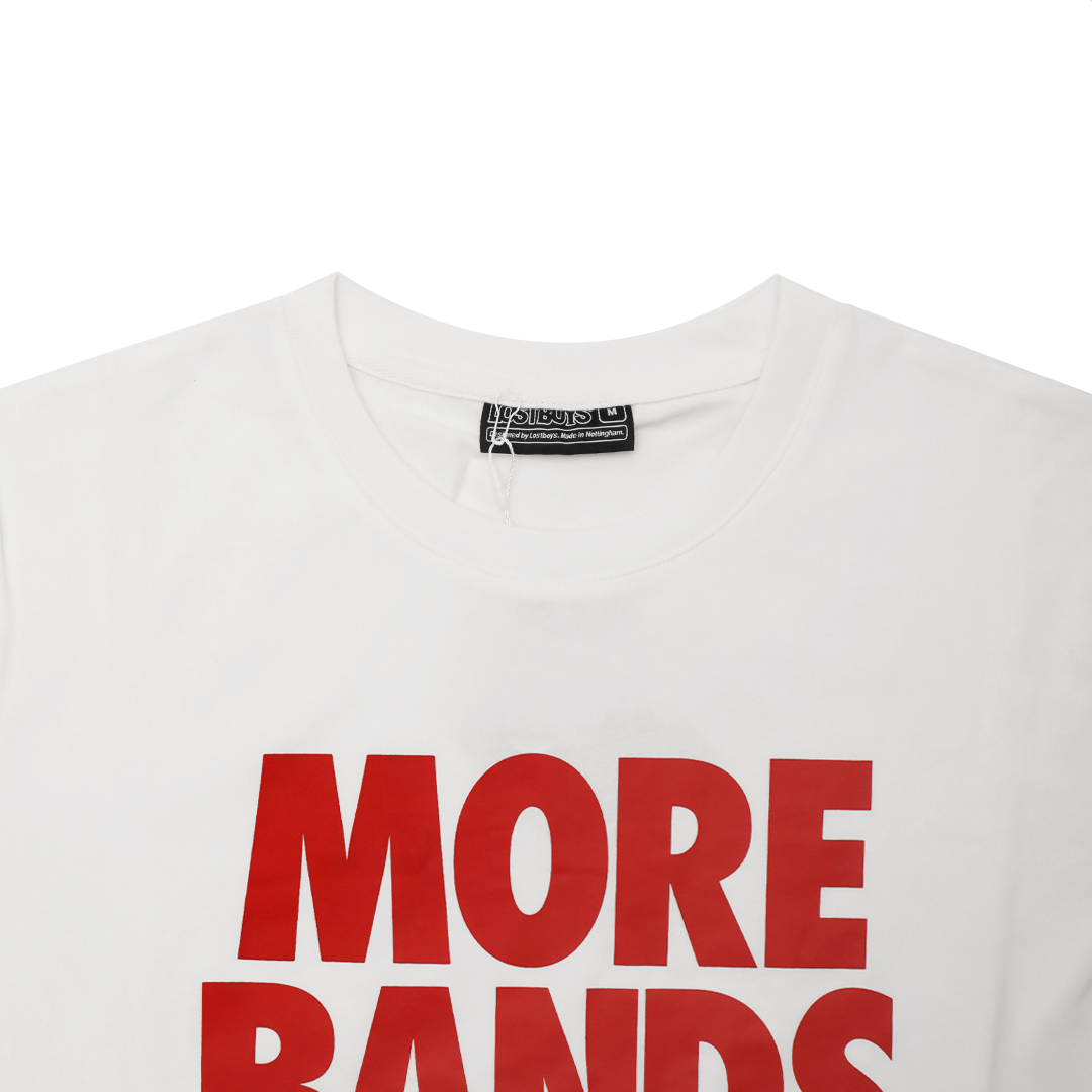 T-SHIRT BLANC ET ROUGE PLUS DE BANDES