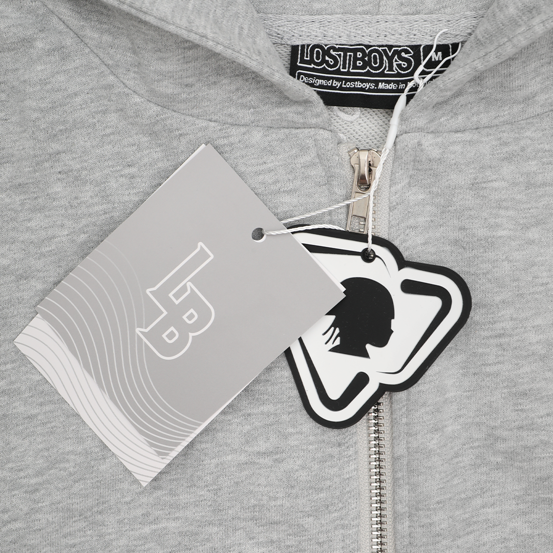 MARL GREY SLB ZIP HOODIE